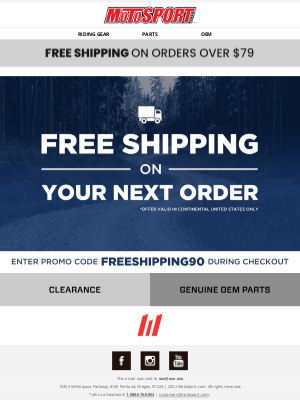 MotoSport - Free Shipping On Your Next Order