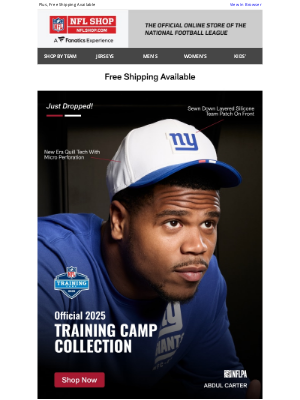 NFLshop - Now Available! The Official Gear Of Summer Training Camps