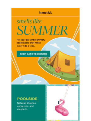 Homesick Candles - Summer Scents | Car Freshener Edition