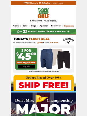 Rock Bottom Golf - INSTANT DISCOUNT! 🔥 20% Off Golf BAGS & CARTS – Bag Boy • Sun Mtn • Callaway & MORE!