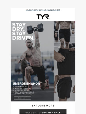 TYR Sport - Stay Dry, Stay Driven in the Unbroken Shorts