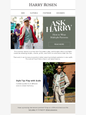 Harry Rosen - How to Pull Off Wearing Multiple Patterns