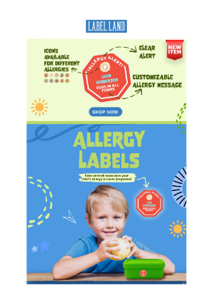 Label Land - Introducing Our New Allergy Labels to Keep Your Family Safe! 🚨