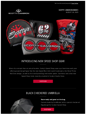 Scotty Cameron - Introducing New Speed Shop Gear in the Studio Store