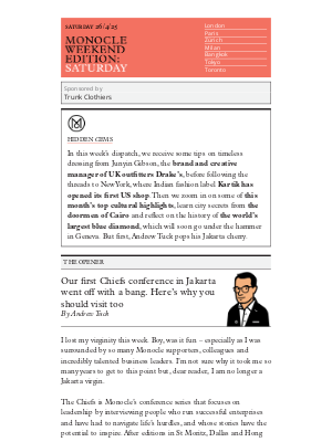 Monocle - The Monocle Weekend Edition – Saturday 26 April 2025