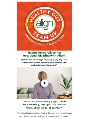 Align Probiotics - Watch Nadine’s Align Probiotic Journey!