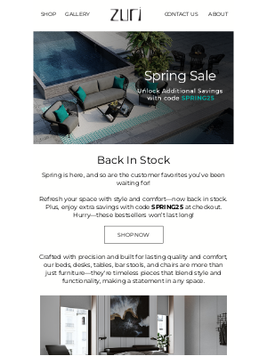 Zuri Furniture - ❗Restocked & Ready! Best Sellers You've Been Waiting For