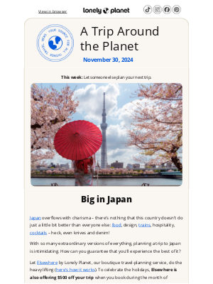 Lonely Planet - Cherry blossoms? In Japan? Groundbreaking