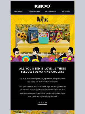 Igloo Coolers - The Beatles Yellow Submarine coolers.✌️💛🎶🧊