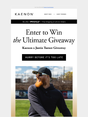 Last Chance to Win Justin Turner's Go-To Gear