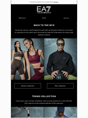 Armani - Back to the gym with new looks