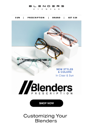 Blenders Eyewear - Blenders Prescription // Clear View, Custom Style