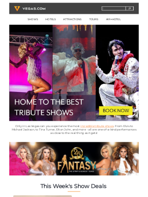 Vegas - See Legendary Tribute Shows from $40