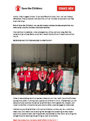 Save the Children Federation, Inc. - From Kentucky to Indonesia: We’re changing lives