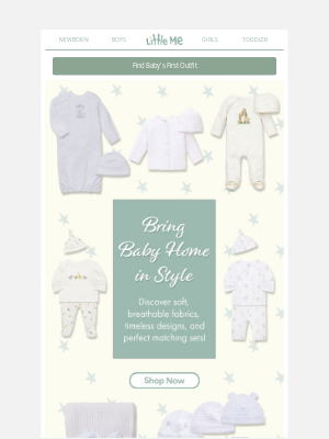 Little Me - The Perfect First Outfit for Baby’s Journey Home