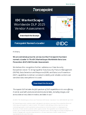 Forcepoint - Forcepoint a DLP Leader in a New Analyst Report