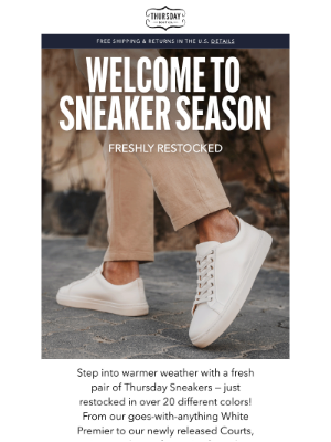 Thursday Boot Company - The Sneaker Season Restock!