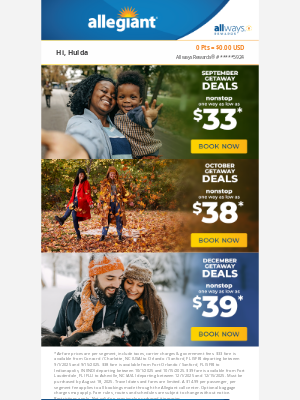 Allegiant Air - Fly from $33 to Cozy Escapes