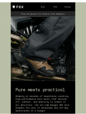 Fox Racing - Ranger ADV Boots. Built for the backroads.