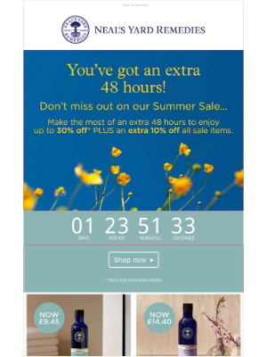 Neal's Yard Remedies - Summer sale extended 48h 😍