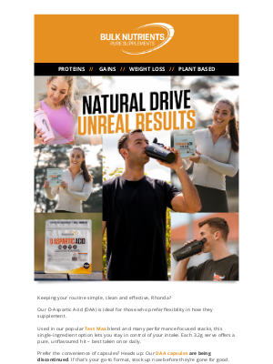 Bulk Nutrients(Australia) - 🔥 Natural Drive. Unreal Results.