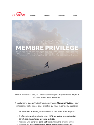 La Cordée (Canada) - Devenez Membre Privilège La Cordée gratuitement ✨