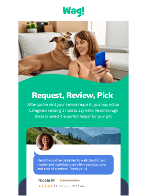 Wag - Did your Caregiver send a note?