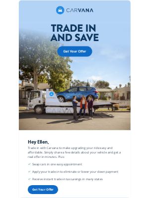 Carvana - Ellen, we want YOUR car!