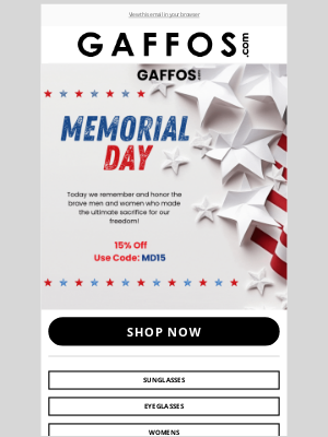 Gaffos - 🚨 Memorial Day Sale Ends Soon – Shop Now!