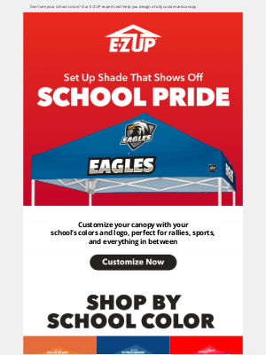 EZUP Instant Shelters - 🎨 Customize your canopy with your school’s colors and logo