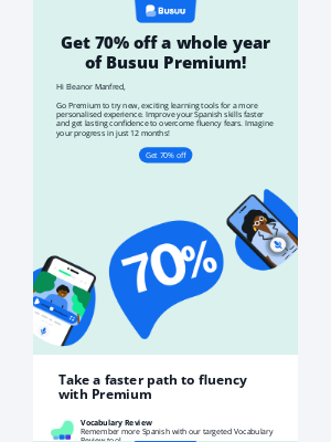 busuu - 70% off: Learn Spanish now ✨