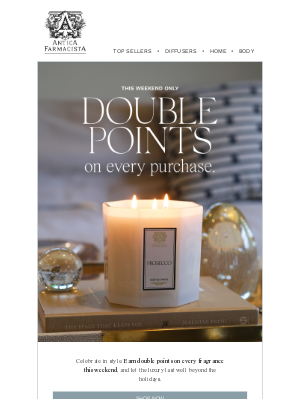 Antica Farmacista - Exclusive: Double Points on Every Purchase