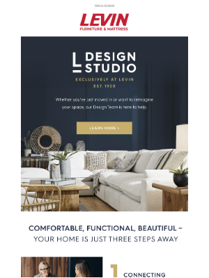 Levin Furniture - ❗Introducing: L Design Studio 🛋
