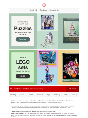 Target - Screen-free family nights with puzzles galore 🧩