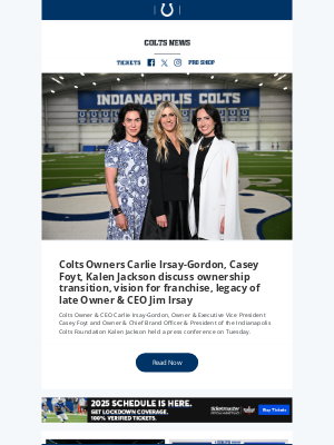 Indianapolis Colts - Colts Owners discuss ownership transition, vision for franchise, and legacy of late Owner & CEO Jim Irsay