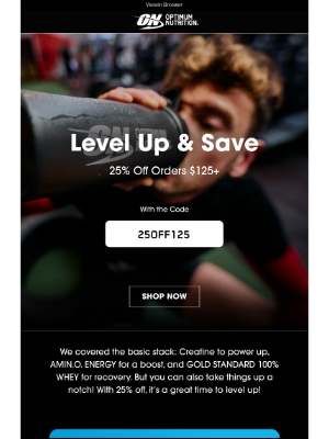 Optimum Nutrition - Ready to Take Things Up a Level? 📈