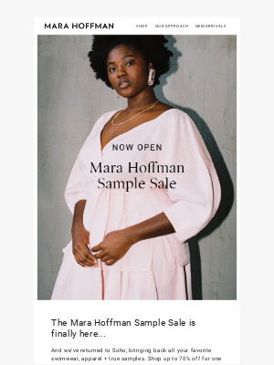 Mara Hoffman - Now Open: Mara Hoffman Sample Sale