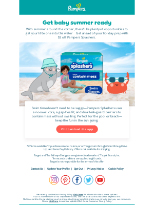 Pampers - Swim & save: $2 off Splashers