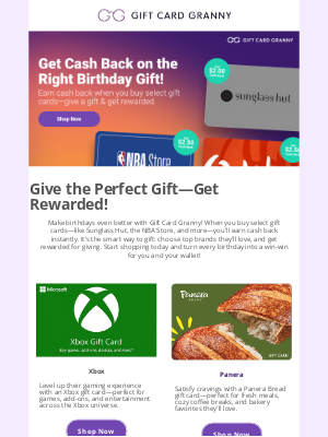 Gift Card Granny - 🎁 Gift More, Get More—Cash Back Included