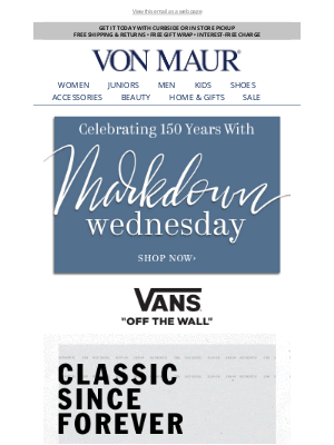 Von Maur - Happy Markdown Wednesday!