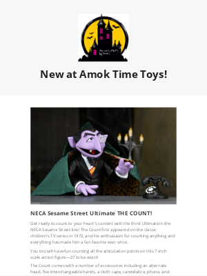 Amok Time Toys - New Sesame Street, TMNT and Alien
