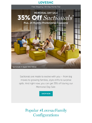 Lovesac - Buy Once. Save 35%. Love for Life.