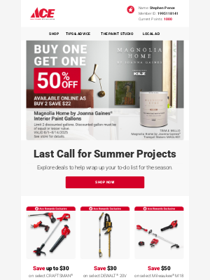 Ace Hardware - From Backyard to Kitchen, Deals for Your Entire Home