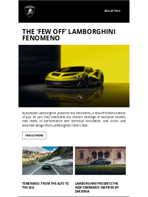 The ‘Few Off’ Lamborghini Fenomeno