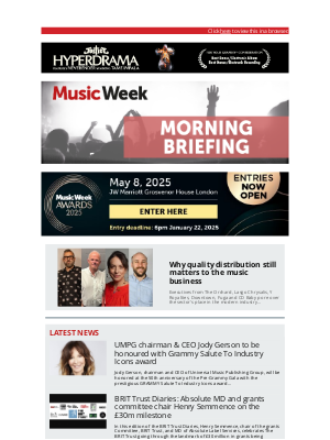 Music Week - Why quality distribution still matters to the music business