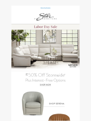 Star Furniture - Savings on Natuzzi Leather Collection