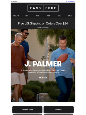 fansedge - Unveiling the J. Palmer Collection: Explore His Signature Style!