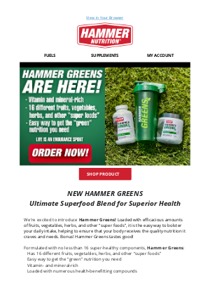 Hammer Nutrition - Getting Your Greens Has Never Been Easier
