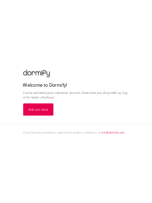 dormify - Customer account confirmation