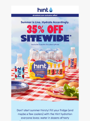 Hint Water - 35% off ends soon 🚨